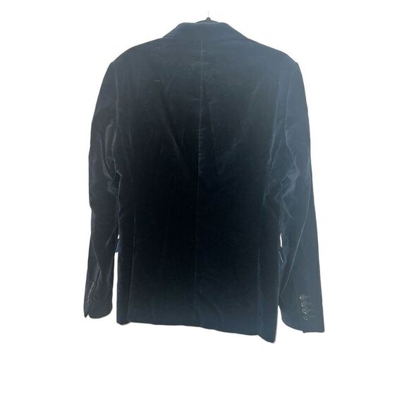 ✨ZARA NAVY BLUE VELVET SZ 38 BLAZER✨ - Picture 6 of 9